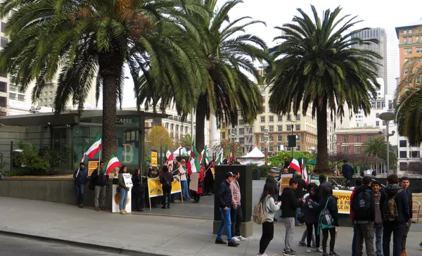 San Francisco demonstrators call for Iran regime change, holding vigil for thousands reportedly killed